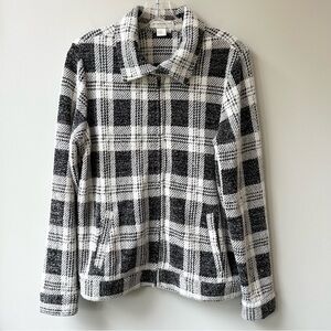 Christopher & Banks women’s plaid zip up shacket